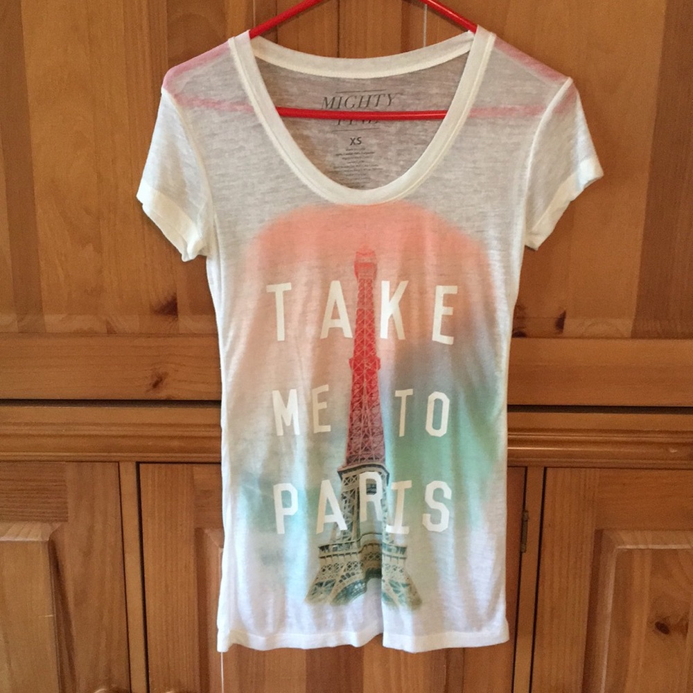 Mighty Fine PARIS Eiffel tower tshirt  size XS